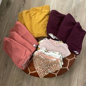 Copper Pearl Bib & Burp Cloth Set